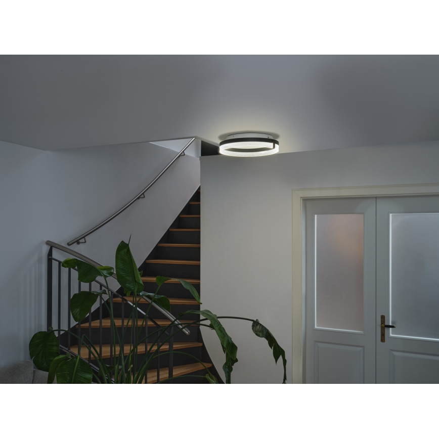 Osram - LED stropné svietidlo DECOR CIRCLE, 25 W, 230 V, voľba teploty svetla 3000/4000/6500 K, priemer 40 cm, čierna/biela