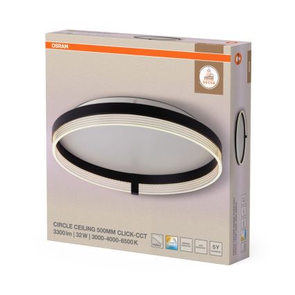 Osram - LED stropné svietidlo DECOR CIRCLE LED/32W/230V 3000/4000/6500K pr. 50 cm čierna/biela