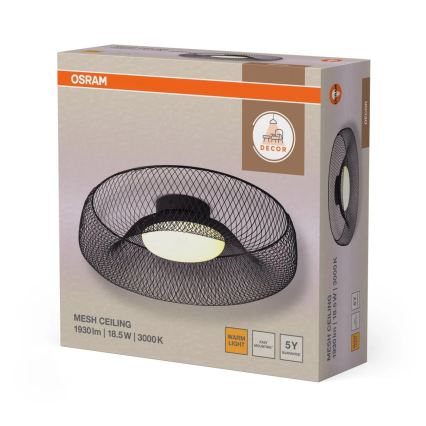 Osram - LED stropné svietidlo DECOR MESH LED/18,5W/230V priemer 30 cm čierna