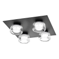 Osram - LED stropné svietidlo do kúpeľne ORBIS FLAME 4xLED/5,5W/230V 3000/4000K IP44 čierne
