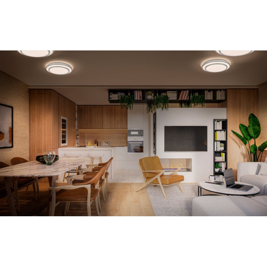 Osram - LED stropné svietidlo ORBIS BERLIN LED/16W/230V pr. 29,3 cm strieborné