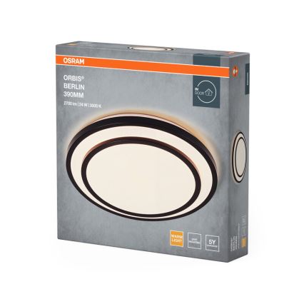 Osram - LED stropné svietidlo ORBIS BERLIN LED/24W/230V pr. 39 cm čierne