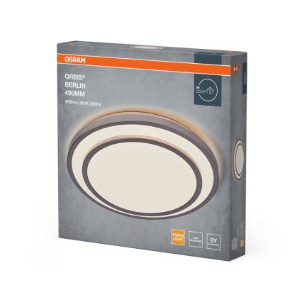 Osram - LED stropné svietidlo ORBIS BERLIN LED/36W/230V Ø 49,2 cm strieborné