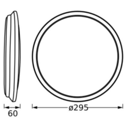 Osram - LED stropné svietidlo ORBIS DUBLIN LED/16W/230V pr. 30 cm strieborná