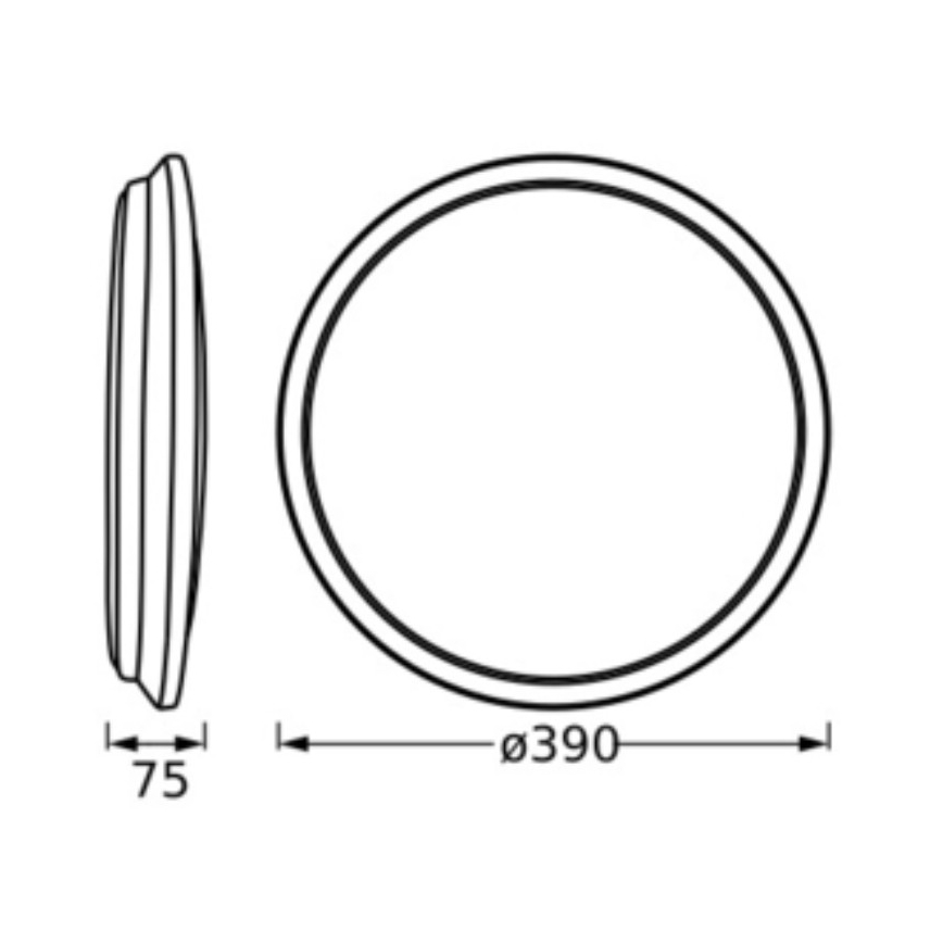 Osram - LED stropné svietidlo ORBIS DUBLIN LED/24W/230V priemer 39 cm strieborné