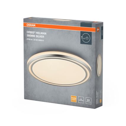 Osram - LED stropné svietidlo ORBIS HELMAN LED/24W/230V pr. 39 cm strieborné