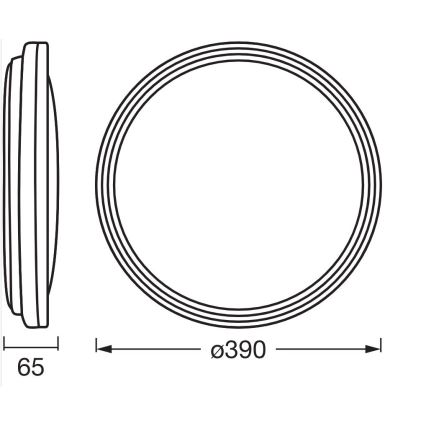 Osram - LED stropné svietidlo ORBIS HELMAN LED/24W/230V pr. 39 cm strieborné
