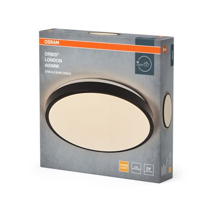 Osram - LED stropné svietidlo ORBIS LONDON LED/24W/230V, priemer 39,5 cm, čierne
