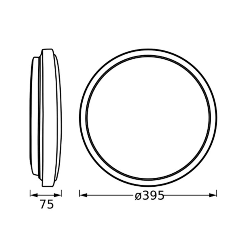 Osram - LED stropné svietidlo ORBIS LONDON LED/24W/230V, priemer 39,5 cm, čierne