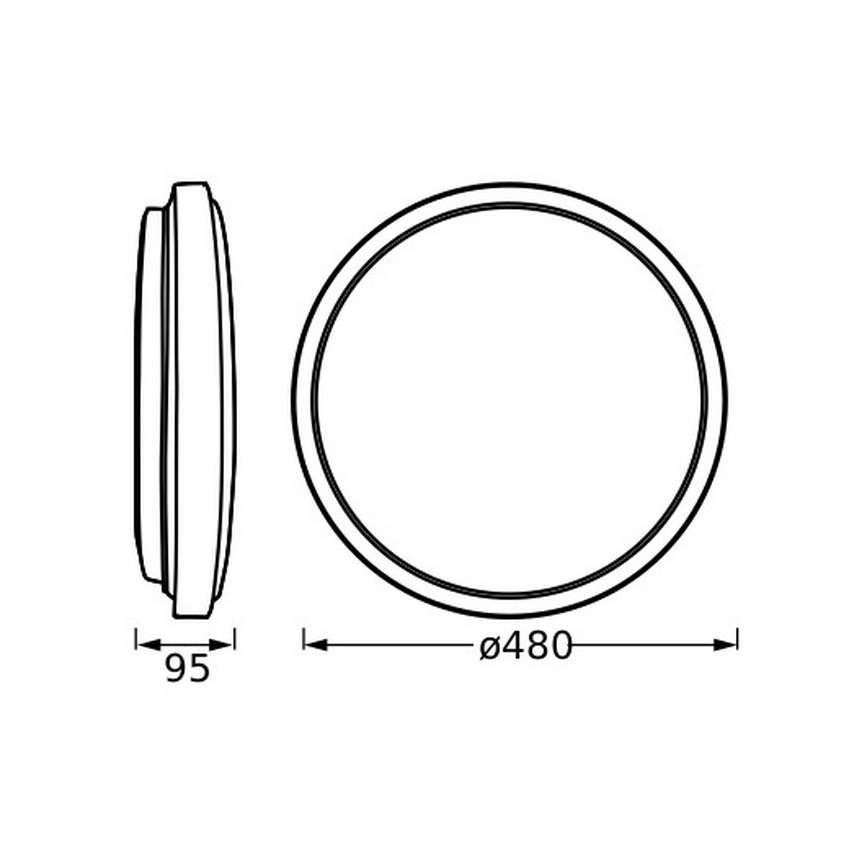 Osram - LED Stropné svietidlo ORBIS LONDON LED/36W/230V pr. 48 cm biele