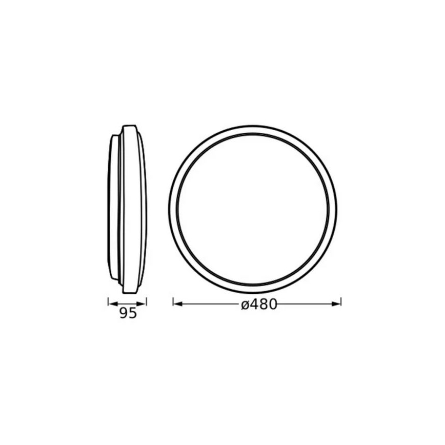 Osram - LED stropné svietidlo ORBIS LONDON LED/36W/230V priemer 48 cm, čierne