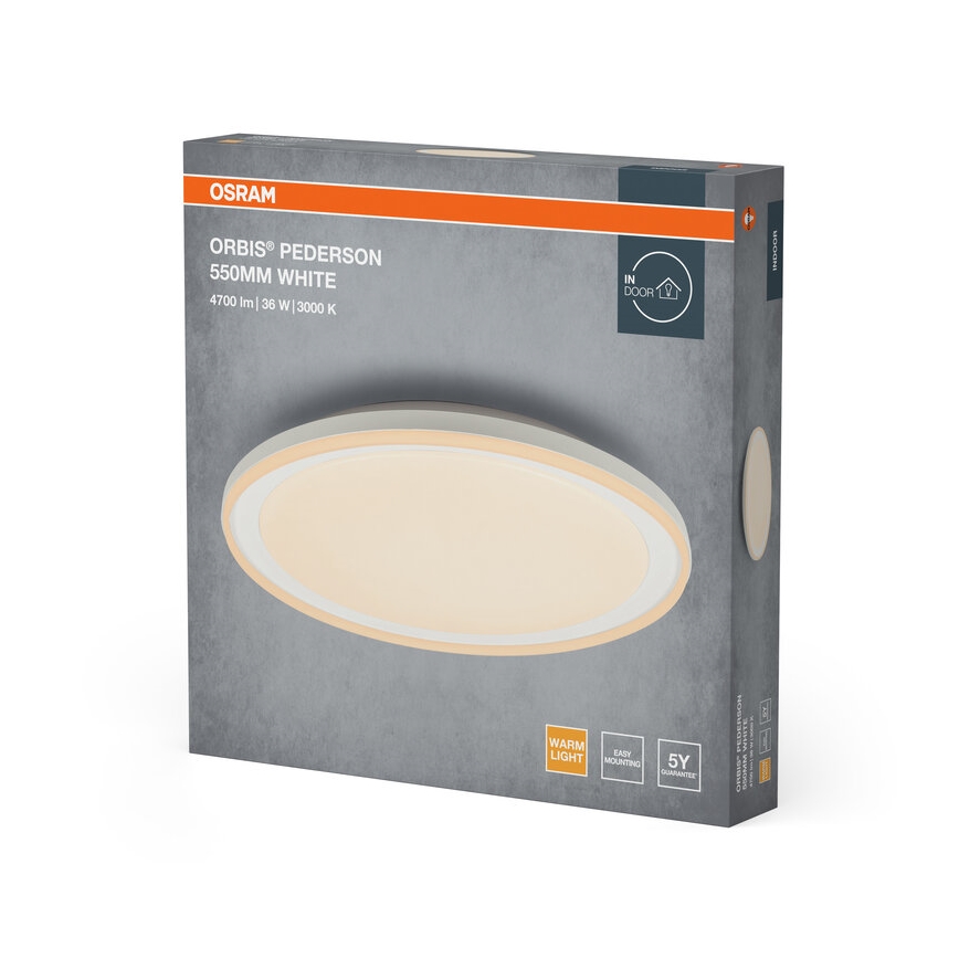 Osram - LED Stropné svietidlo ORBIS PEDERSON LED/36W/230V pr. 55 cm biela