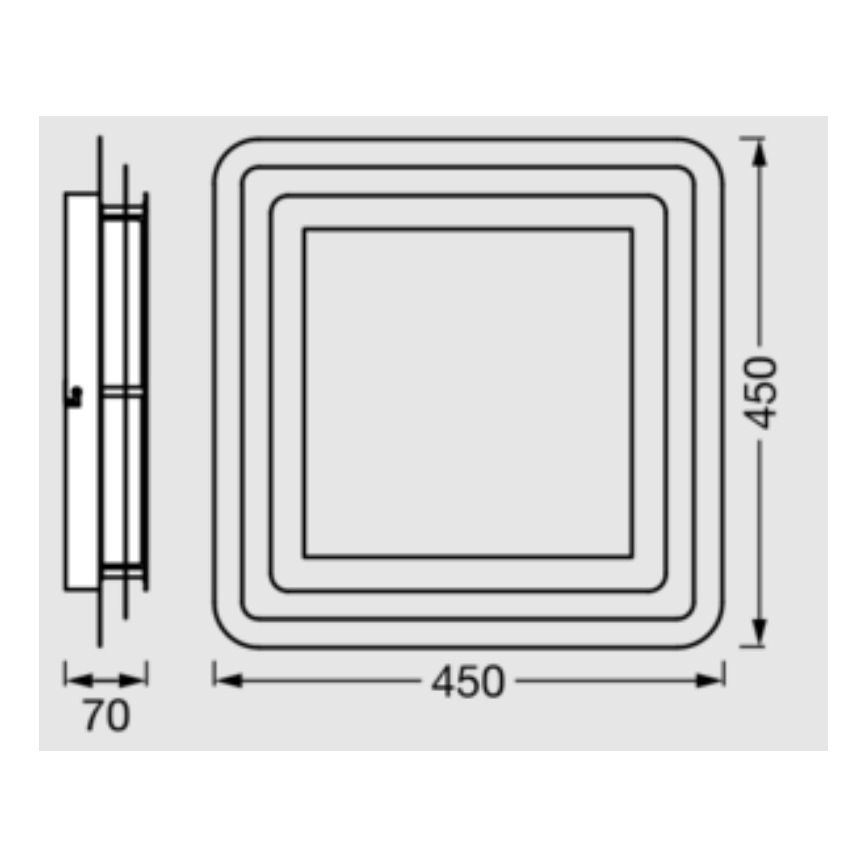 Osram - LED stropné svietidlo ORBIS SPIRAL LED/26W/230V 45x45 cm biela