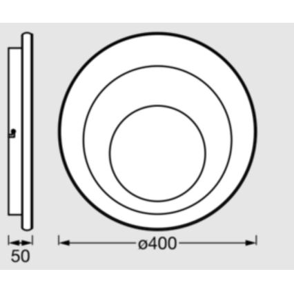 Osram - LED stropné svietidlo ORBIS SPIRAL LED/27W/230V pr. 40 cm biela