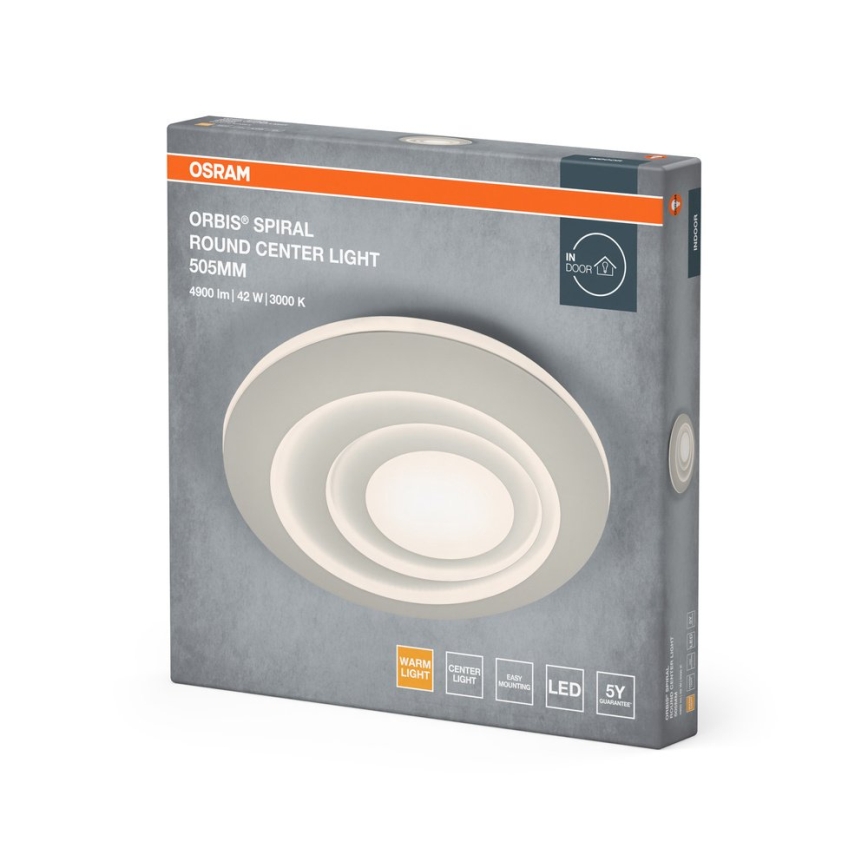 Osram - LED stropné svietidlo ORBIS SPIRAL LED/42W/230V, priemer 50,5 cm, biela