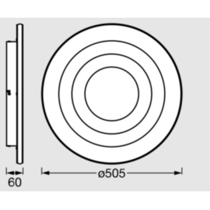 Osram - LED stropné svietidlo ORBIS SPIRAL LED/42W/230V priemer 50,5 cm biele