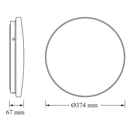 Osram - LED stropné svietidlo ROUND LED/24 W/230 V, Ø 37 cm