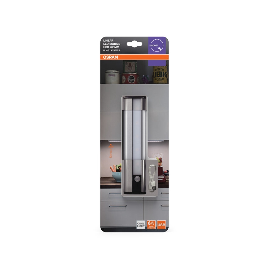 Osram - LED svietidlo pod linku s čidlom MOBILE LED/1W/3,7V 1800 mAh