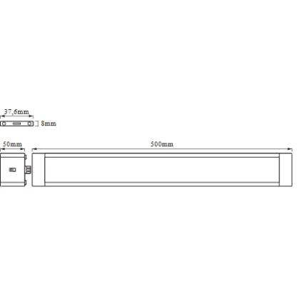 Osram - stmievateľné LED svietidlo pod skrinku so snímačom pohybu CABINET LED/18W/230V 3000K 50 cm biele
