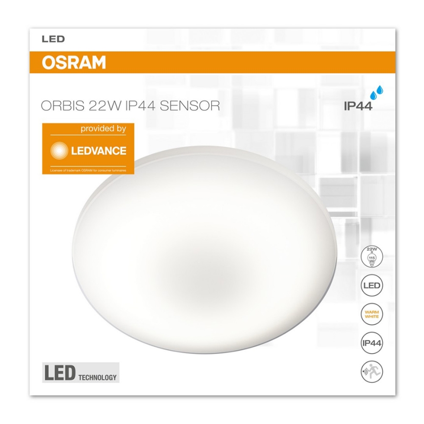 Osram - LED Svietidlo so senzorom SILARA LED/22W/230V IP44
