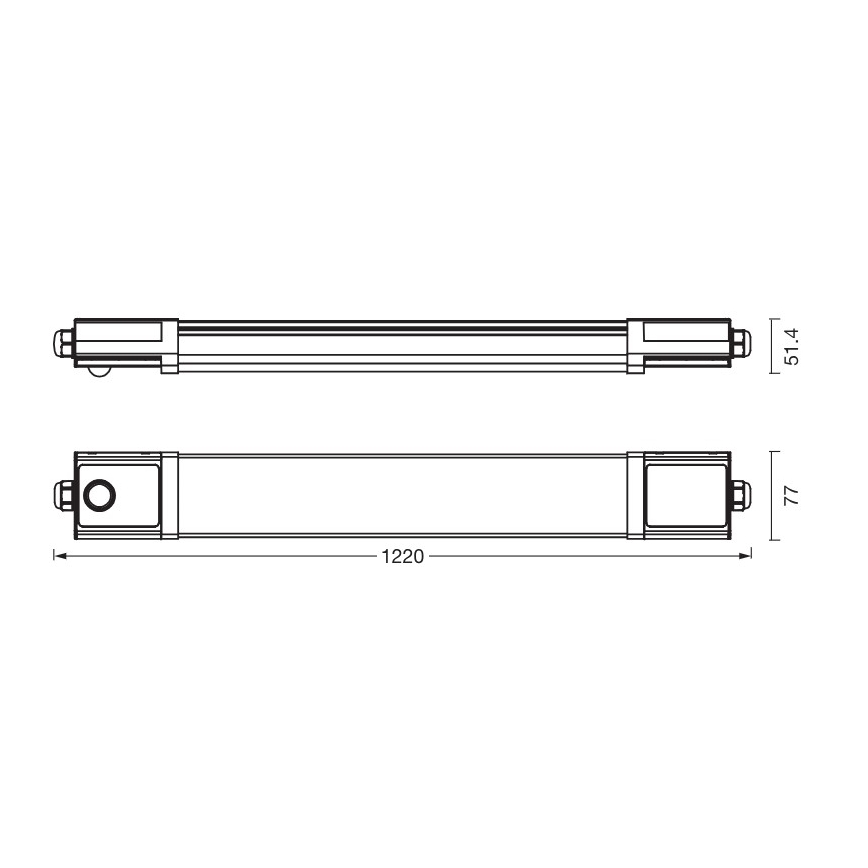 Osram - LED technické žiarivkové svietidlo so senzorom súmraku a pohybu SUBMARINE LED/36W/230V 122 cm IP65