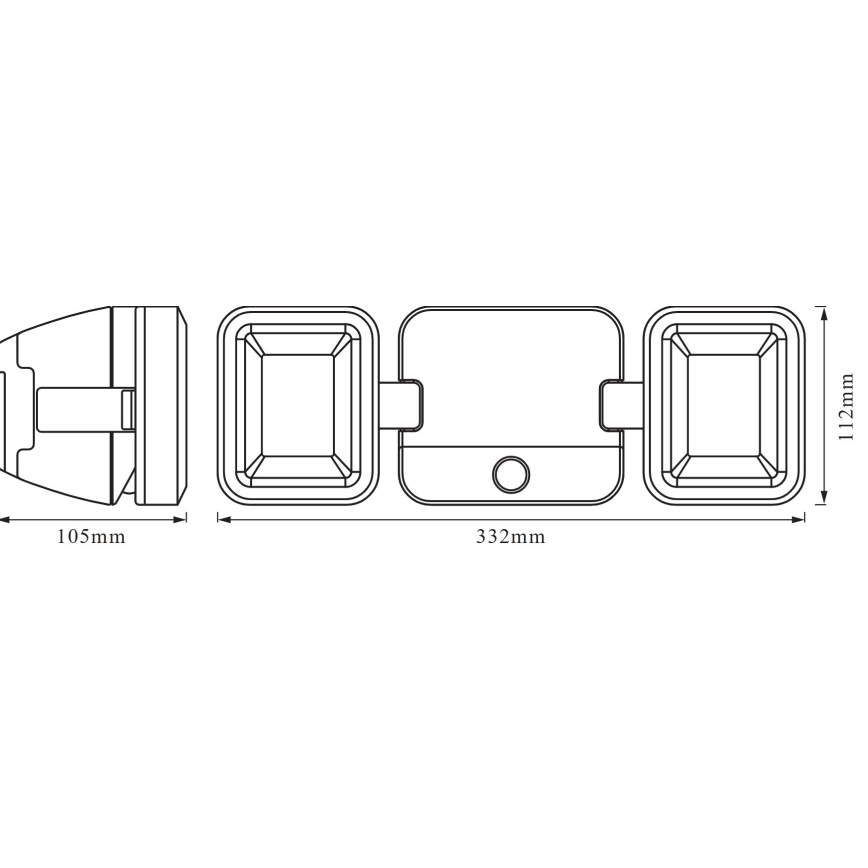Osram - LED vonkajší nástenný reflektor so senzorom BATTERY 2xLED/5W/4xD IP54