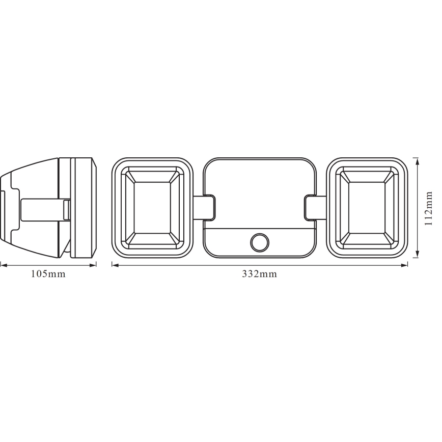 Osram - LED vonkajší nástenný reflektor so senzorom BATTERY 2xLED/5W/4xD IP54