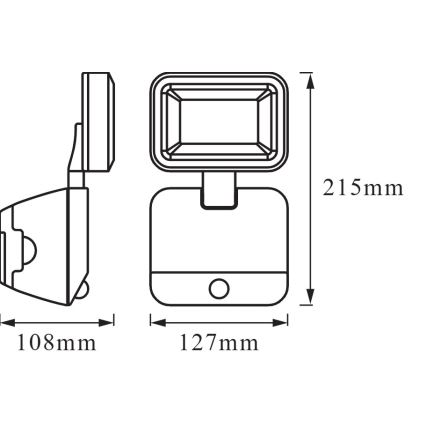 Osram - LED vonkajší nástenný reflektor so senzorom BATTERY LED/4W/4xD IP54