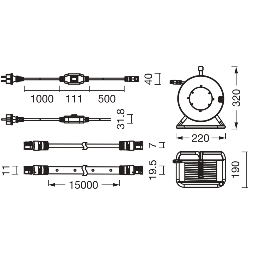 Osram - LED Vonkajší pás FLEX 15m LED/110W/230V IP65
