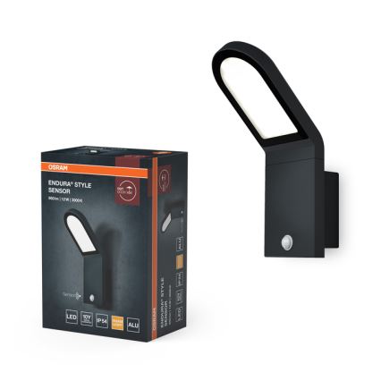 Osram - LED vonkajšie nástenné svietidlo so senzorom súmraku aj pohybu ENDURA STYLE LED/12W/230V IP54