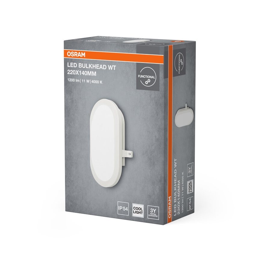 Osram - LED vonkajšie nástenné svietidlo BULKHEAD LED/11W/230V IP54 biela