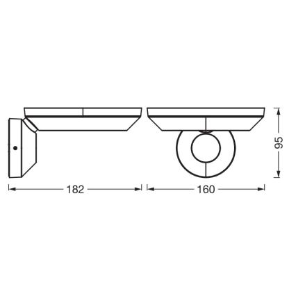 Osram - LED Vonkajšie nástenné svietidlo ENDURA STYLE LED/12W/230V IP65