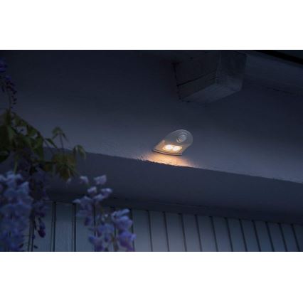 Osram - LED vonkajšie nástenné svietidlo so senzorom DOORLED LED/0,5W/3xAA IP54 strieborné