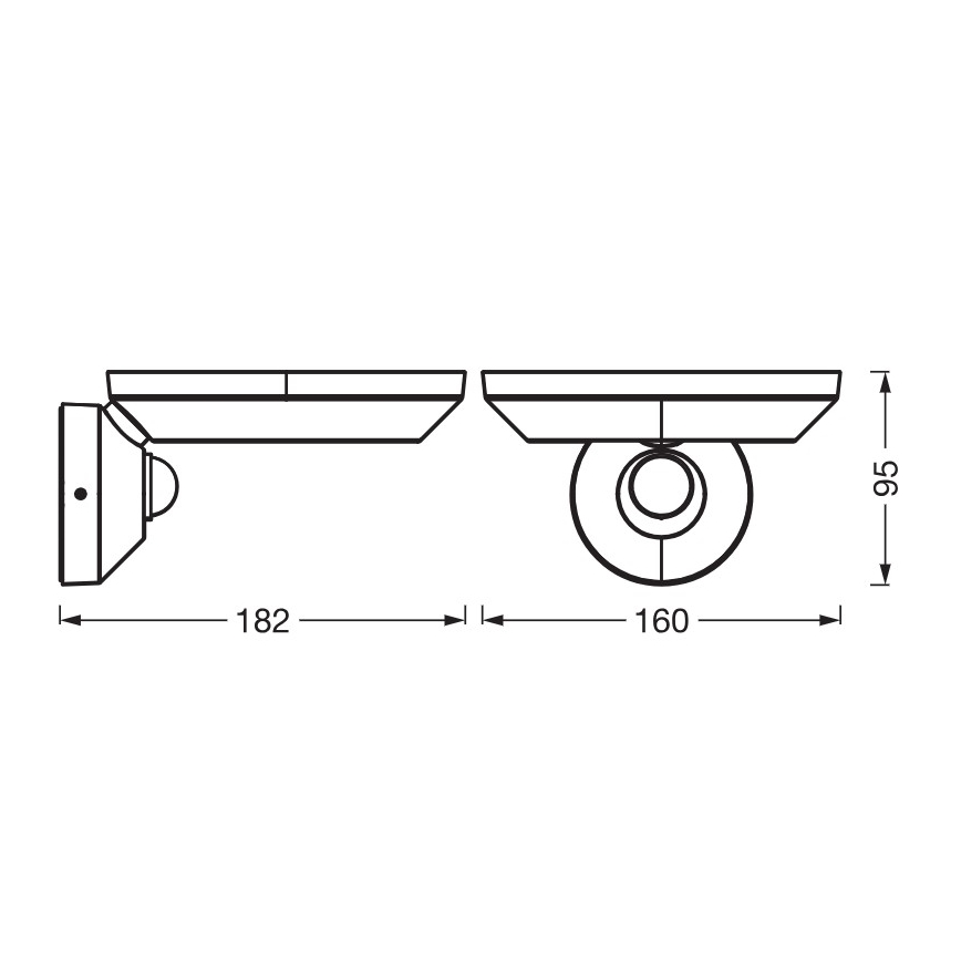 Osram - LED vonkajšie nástenné svietidlo so súmrakovým a pohybovým senzorom ENDURA STYLE LED/12W/230V IP65
