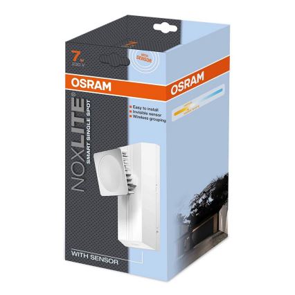 Osram - LED Vonkajšie nástenné svietidlo so senzorom NOXLITE LED/7,5W/230V IP55