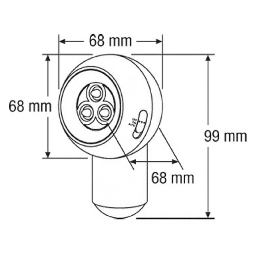 Osram - LED Vonkajšie nástenné svietidlo so senzorom SPYLUX 1xLED/0,3W/4,5V