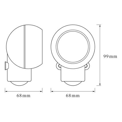 Osram - LED vonkajšie orientačné svietidlo so snímačom pohybu a súmraku SPYLUX LED/0,3W/4,5V IP43 biele