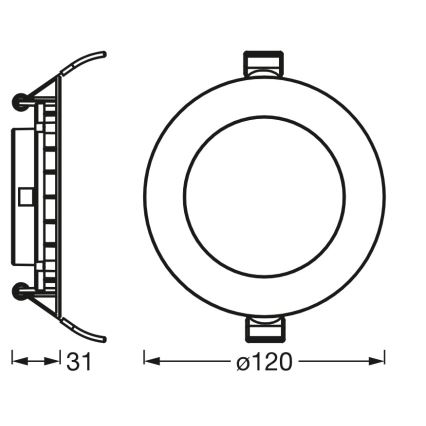 Osram - LED zapustené stropné svietidlo SLIM LED/8W/230V 3000K
