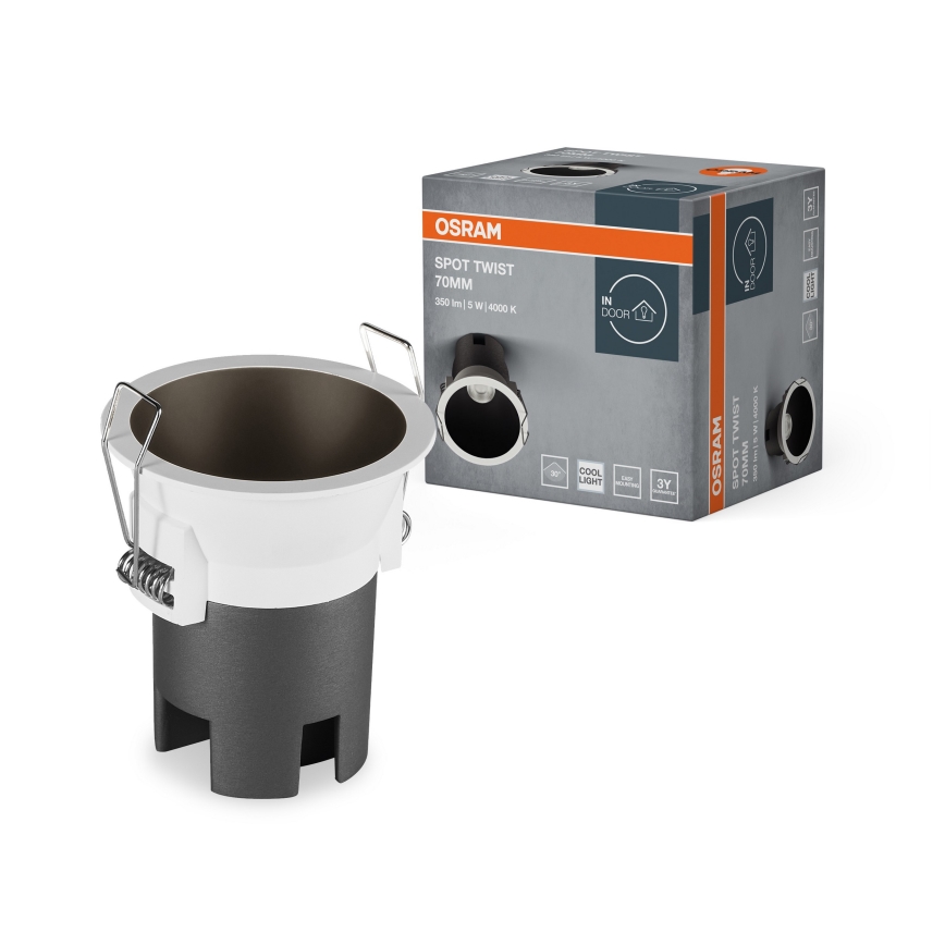 Osram - LED zapustené stropné svietidlo SPOT TWIST LED/5W/230V 4000K pr. 7 cm biela/čierna
