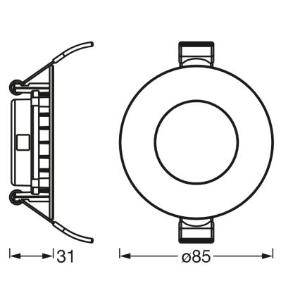 Osram - LED zapustené svietidlo SLIM LED/4,5W/230V 4000K