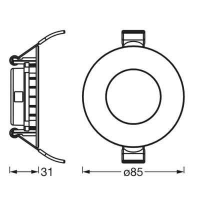 Osram - LED zapustené svietidlo SLIM LED/4,5W/230V 6500K