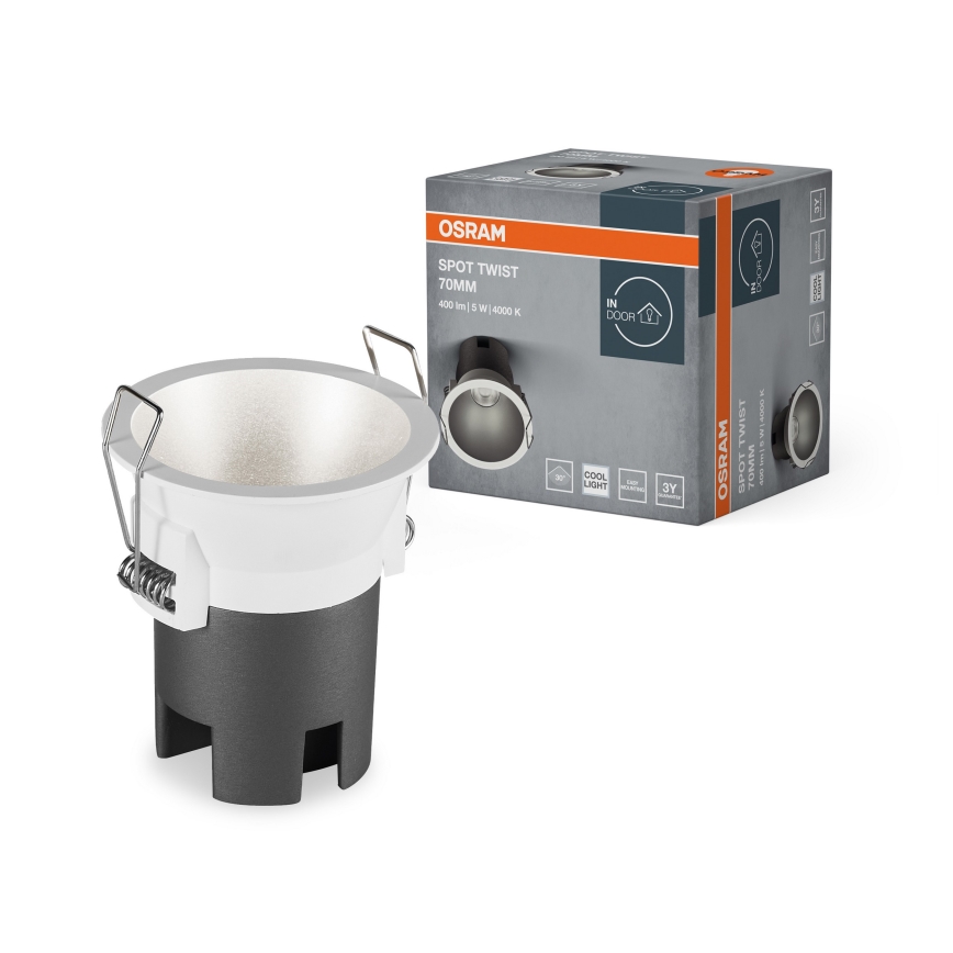 Osram - LED zapustené svietidlo SPOT TWIST LED/5W/230V 4000K pr. 7 cm biela/strieborná