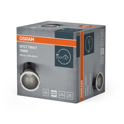 Osram - LED zapustené svietidlo SPOT TWIST LED/5W/230V 4000K pr. 7 cm biela/strieborná