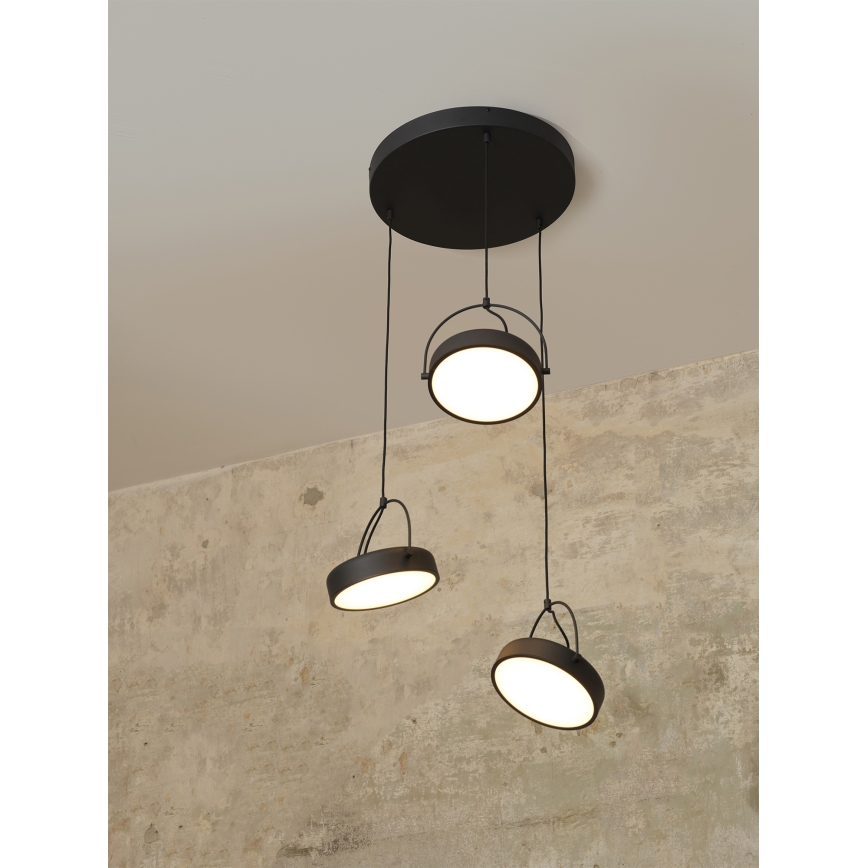Osram - LED závesné svietidlo na lankách DECOR PUCK 3xLED/12W/230V CRI 90 čierne