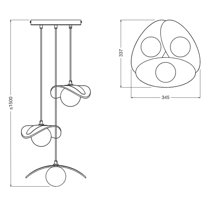 Osram - Luster na lanku DECOR PEARL 3xG9/5W/230V béžový