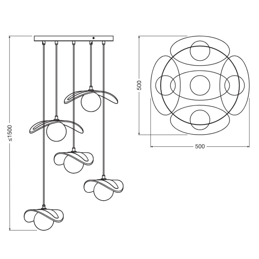 Osram - Luster na lanku DECOR PEARL 5xG9/5W/230V béžová