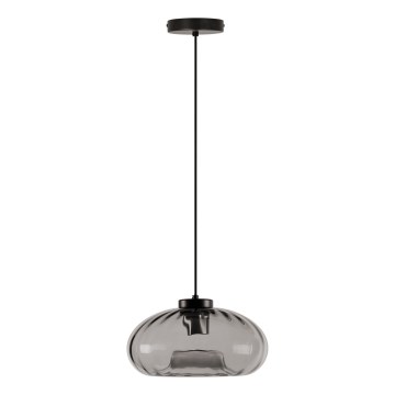 Osram - Luster na lanku DECOR SMOKE 1xE27/12W/230V Ø 28 cm čierna/dymovo sivá