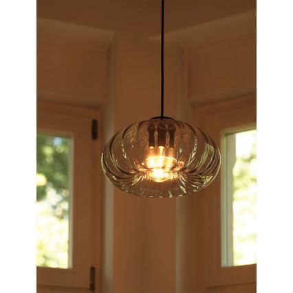 Osram - Luster na lanku DECOR SMOKE 1xE27/12W/230V Ø 28 cm čierna/dymovo sivá