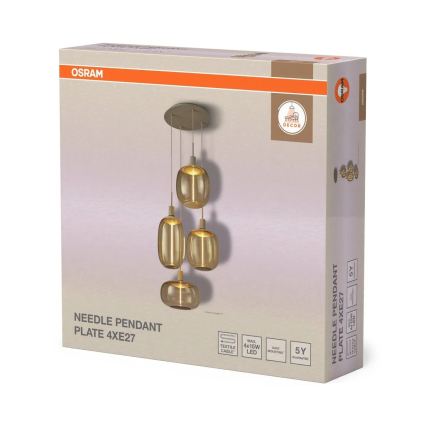 Osram - Napájací kábel NEEDLE PENDANT 4xE27/25W/230V béžový