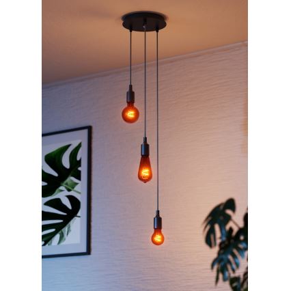 Osram - Napájací kábel PENDULUM BELL 1xE27/15W/230V čierna